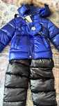 Зимняя куртка для малыша комплект куртка и штаны теплые Moncler