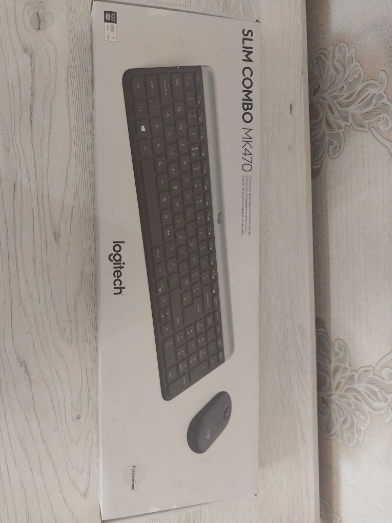 Безпроводные клавиатура и мышка новые logitech slim combo mk470