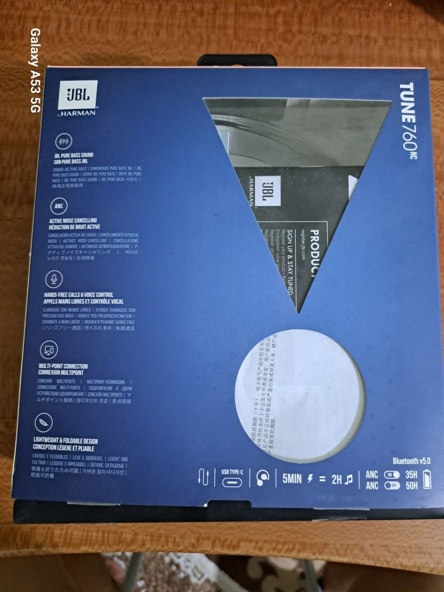 Продам беспроводные наушники JBL 760NC