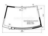 Стекло лобовое с обогревом щеток NISSAN ALMERA CLASSIC (RUS) N17 06-12