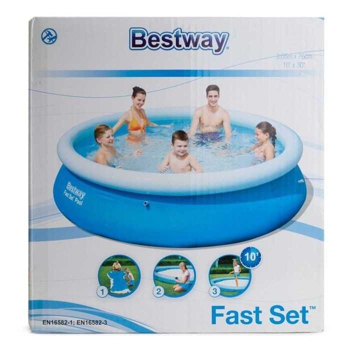 Бассейн Bestway с надувным бортом 3 метра диаметр
