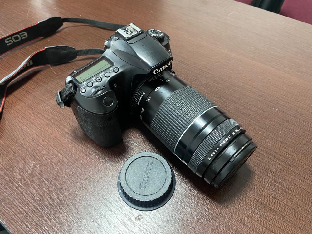 Canon 60D фотоппарат обектив 75 300мм шқандай минус жоқ жахсы степ тұр