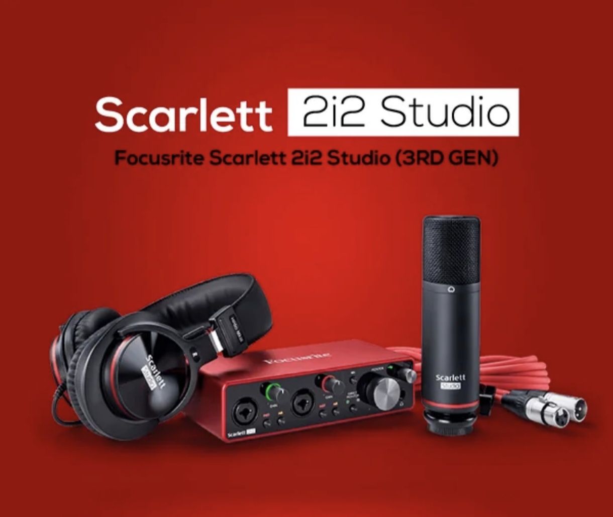 Продам студийный набор focusrite Scarlett 2i2 3rd gen
