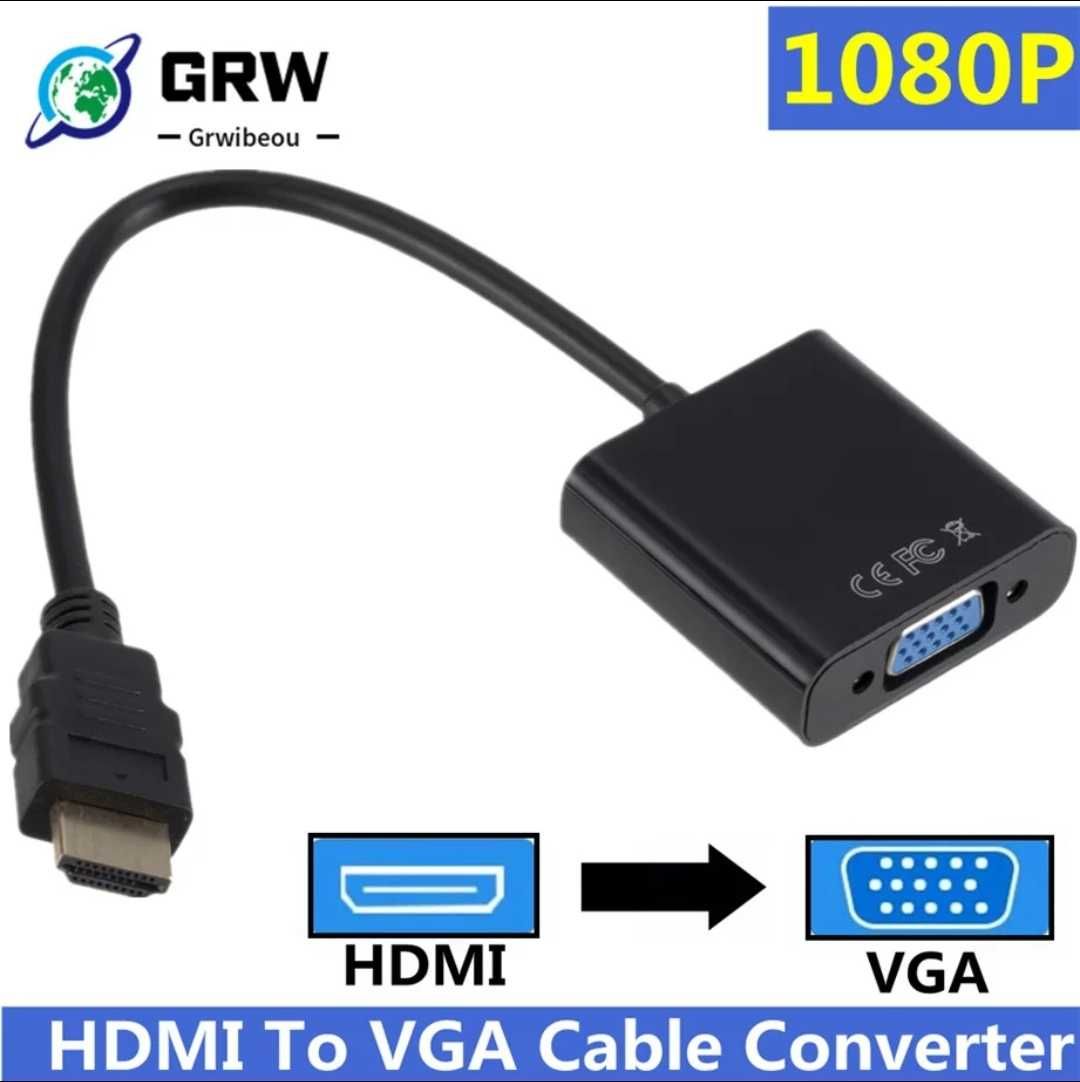 Переходник HDMI на VGA. Качественные. Алматы.