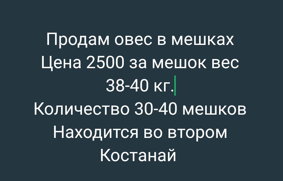 Овес продам в мешках