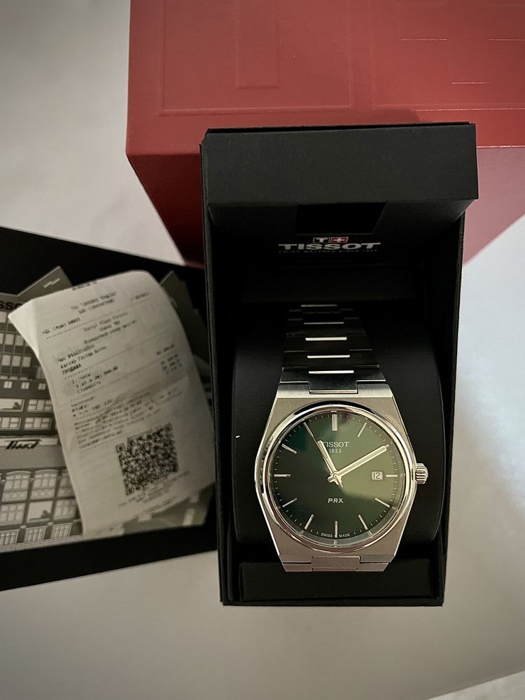 Продаю часы Tissot PRX (зеленый циферблат)