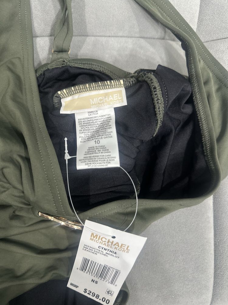 Новый купальник michael kors, белый и хаки