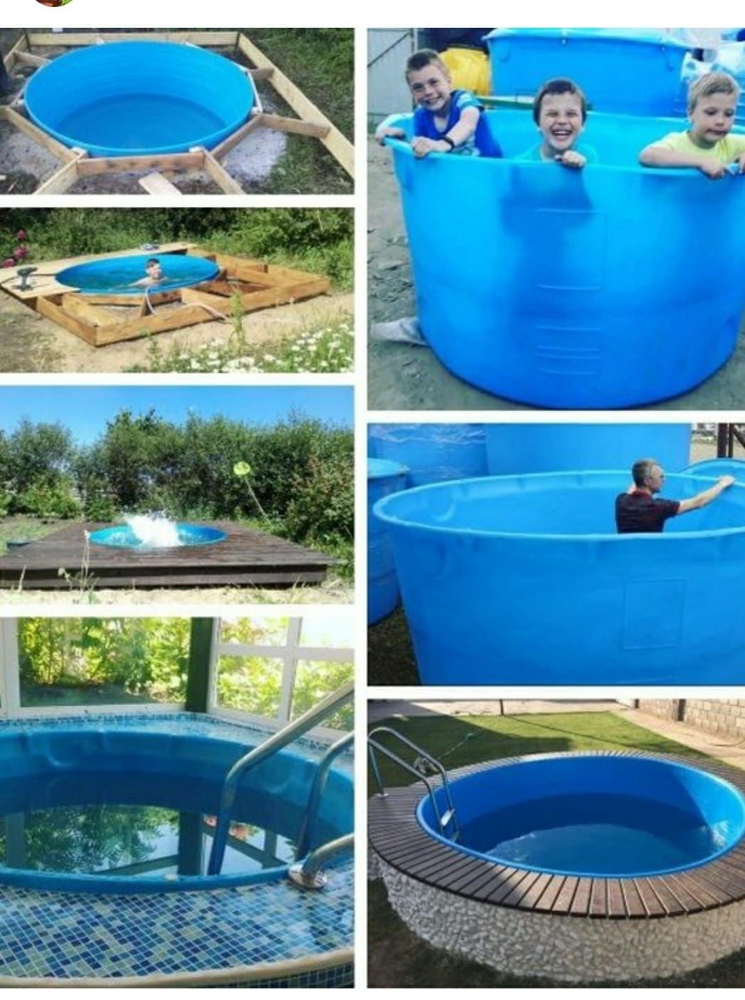 Бак пластиковый с крышкой круглый 5м³