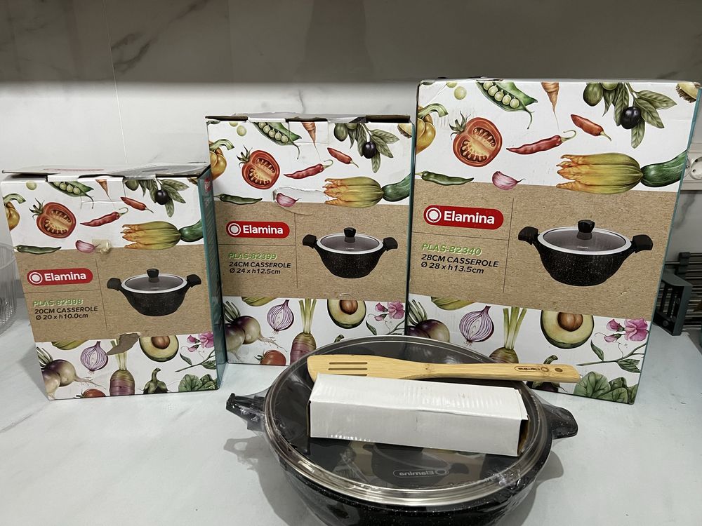 Новые Набор казанов и сковородка Elamina