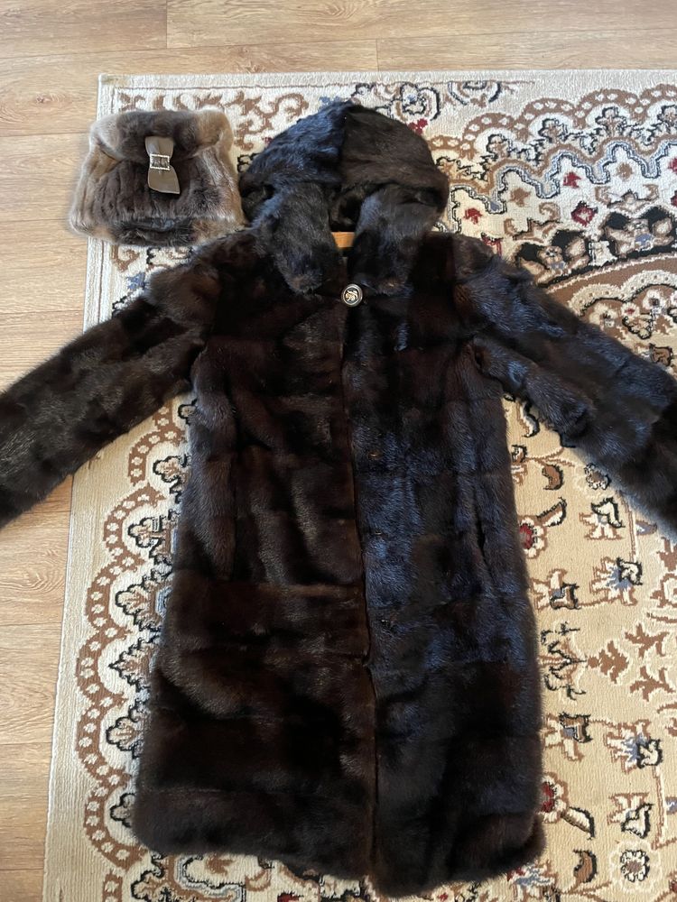 Продам норковую шубу и норковую шапку, мужское пальто