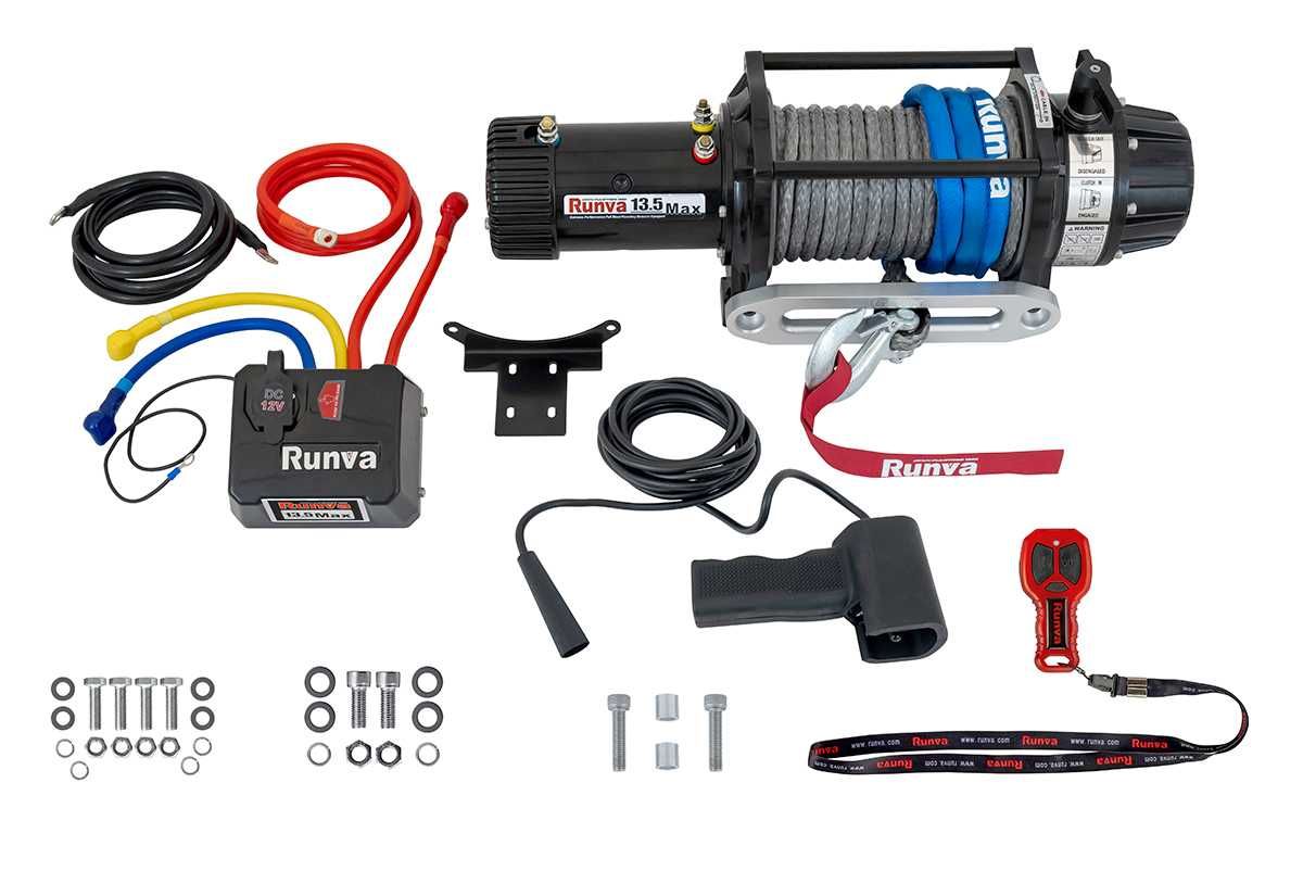 Лебёдка электрическая 12V Runva 13500 lbs 6136 кг влагозащищенная