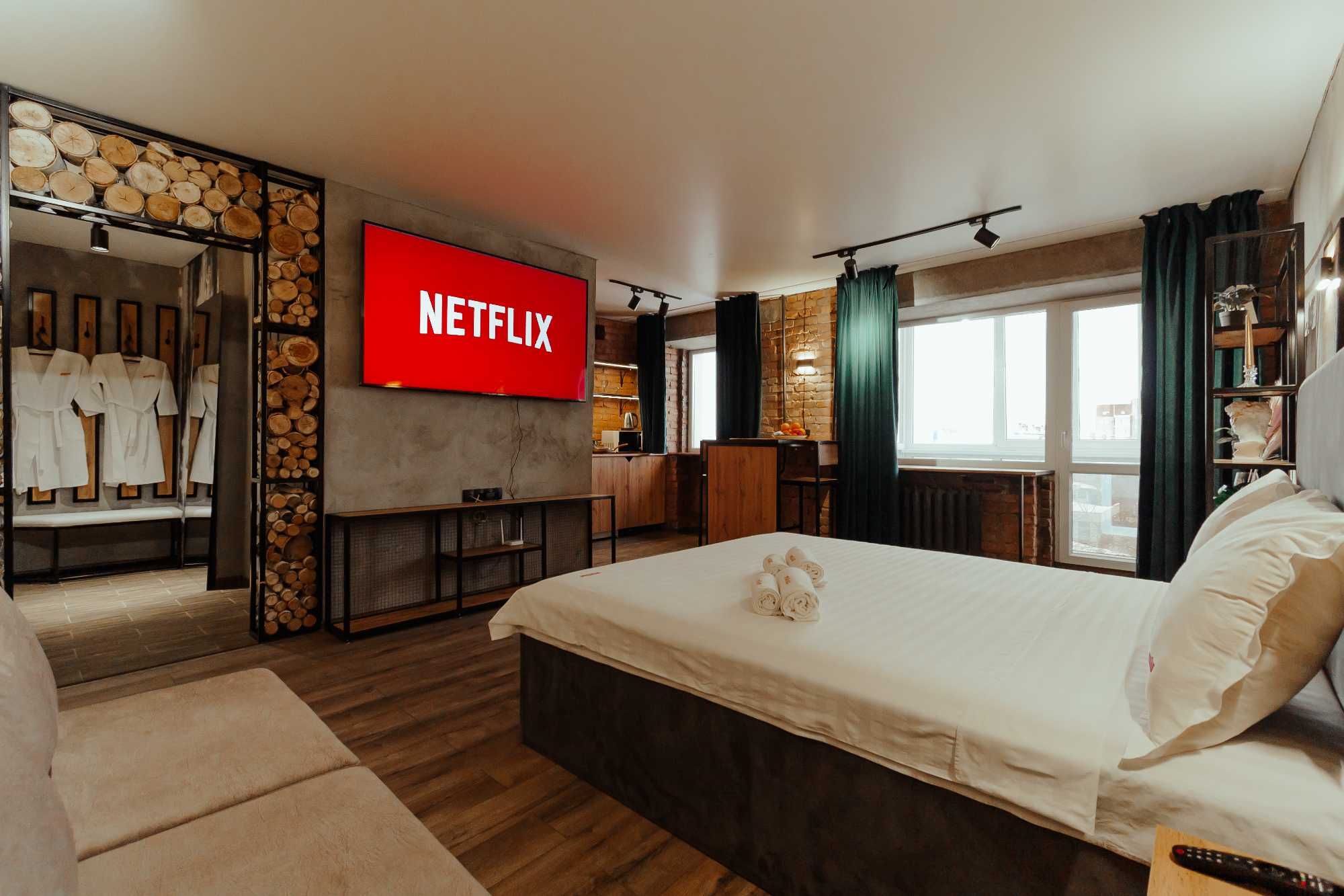 Фирменные апартаменты. Белые халаты/постельное. SMARTTV|WIFI