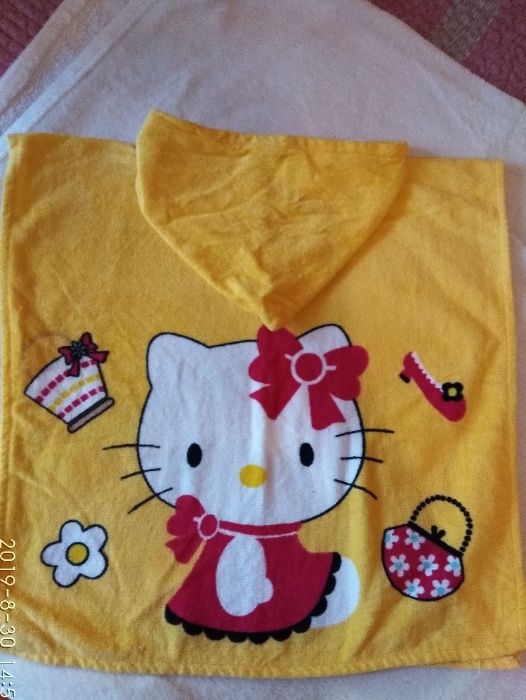 Детское пляжное НОВОЕ Пончо HELLO Kitty Турция для девочки 3-5 лет
