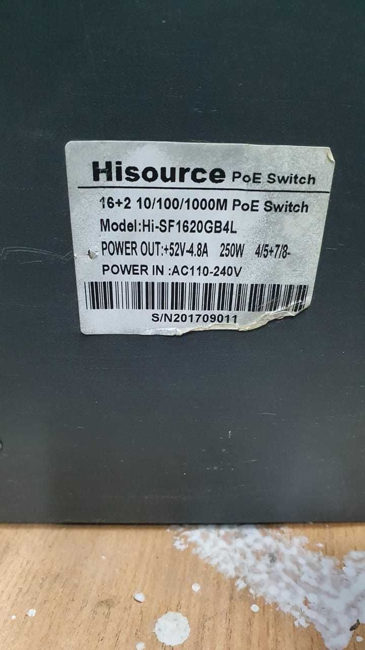 Продам коммутатор PoE Hisource Hi-F1620GB-4L