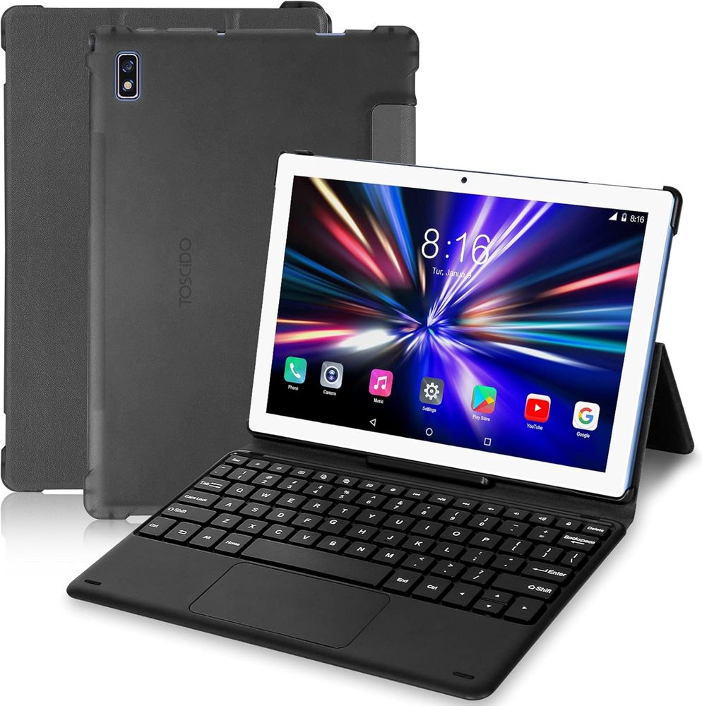 Планшет 10 дюймов TOSCiDO T50, Android 10, вкладка с играми, FHD