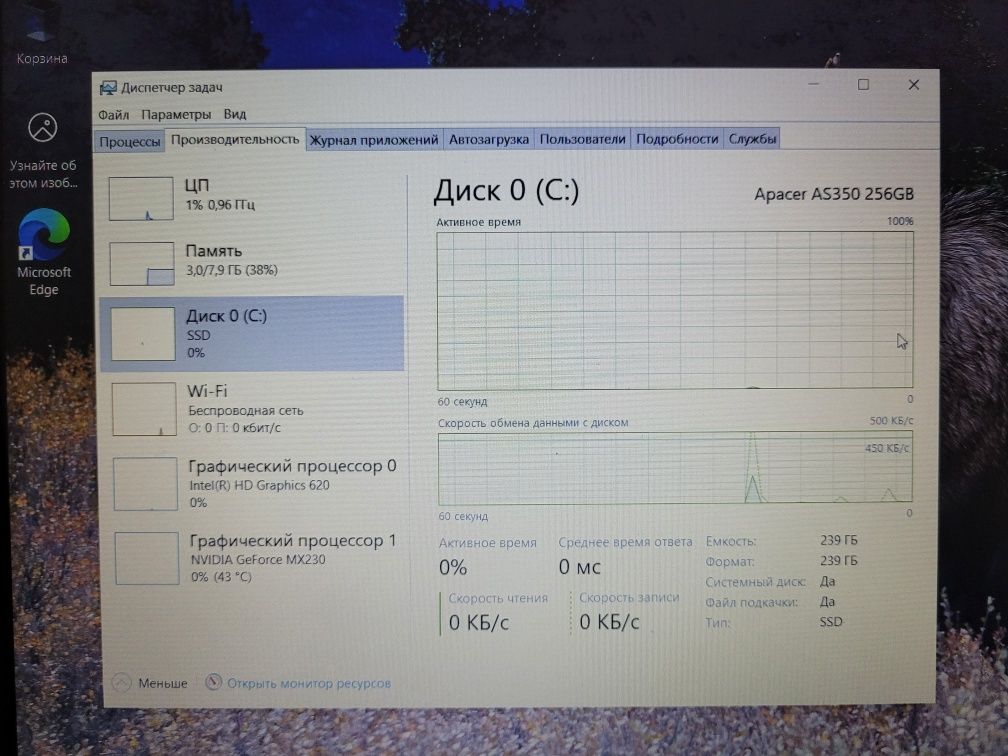 Продам ноутбук Asus Vivobook 8GB DDR4, SSD 256GB, NVIDIA GeForce MX230