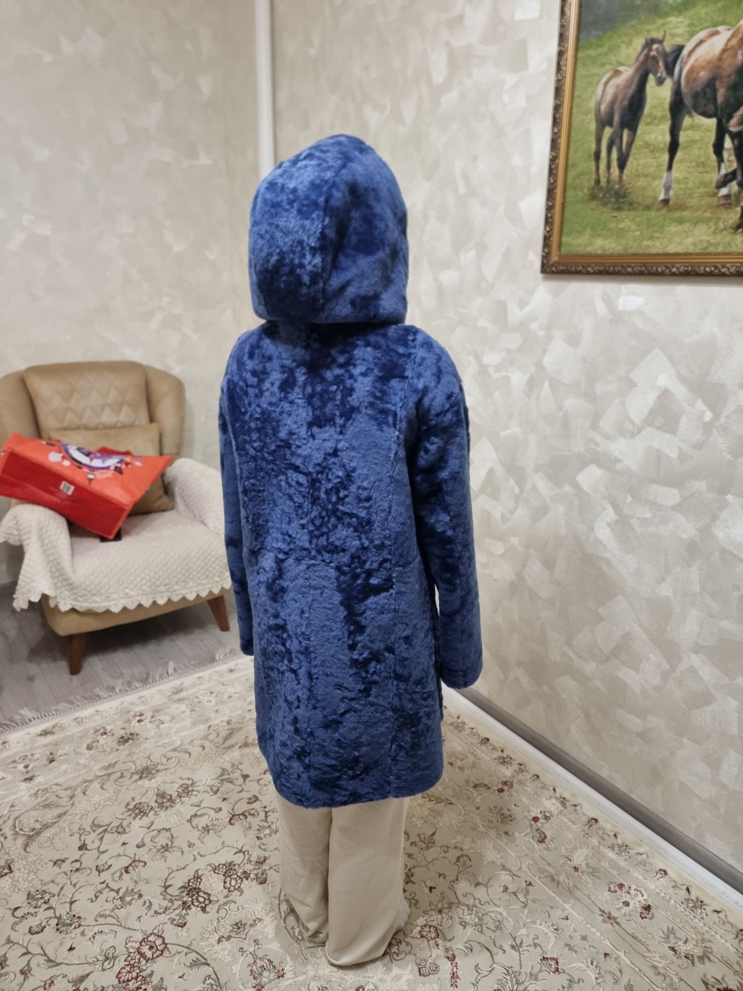 Шуба мутон из овчины подростковая