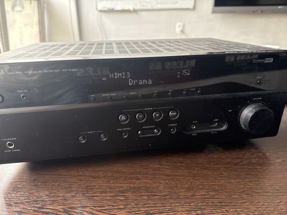 Ресивер Yamaha RX-V385 \ Домашний кинотеатр 5.1 \Dolby Vision и DTS HD