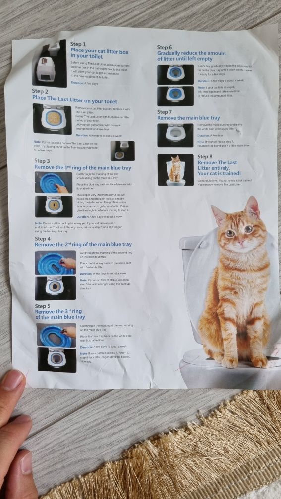 Кошачий туалет,система к приучению кота к унитазу