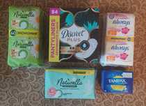 Прокладки и ежедневки (Always, Discreet, Naturella, Tampax)
