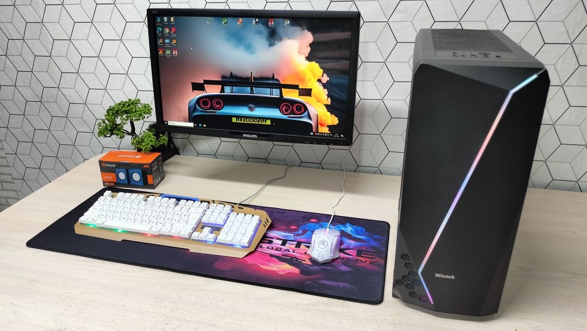 Intel Core i7, RX 580 8 GB, 16 GB RAM, SSD + HDD в полном комплекте