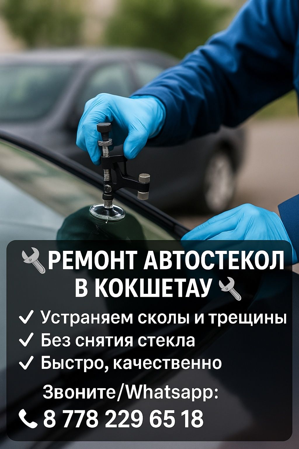 Ремонт автостёкол (устраняем сколы и трещины)