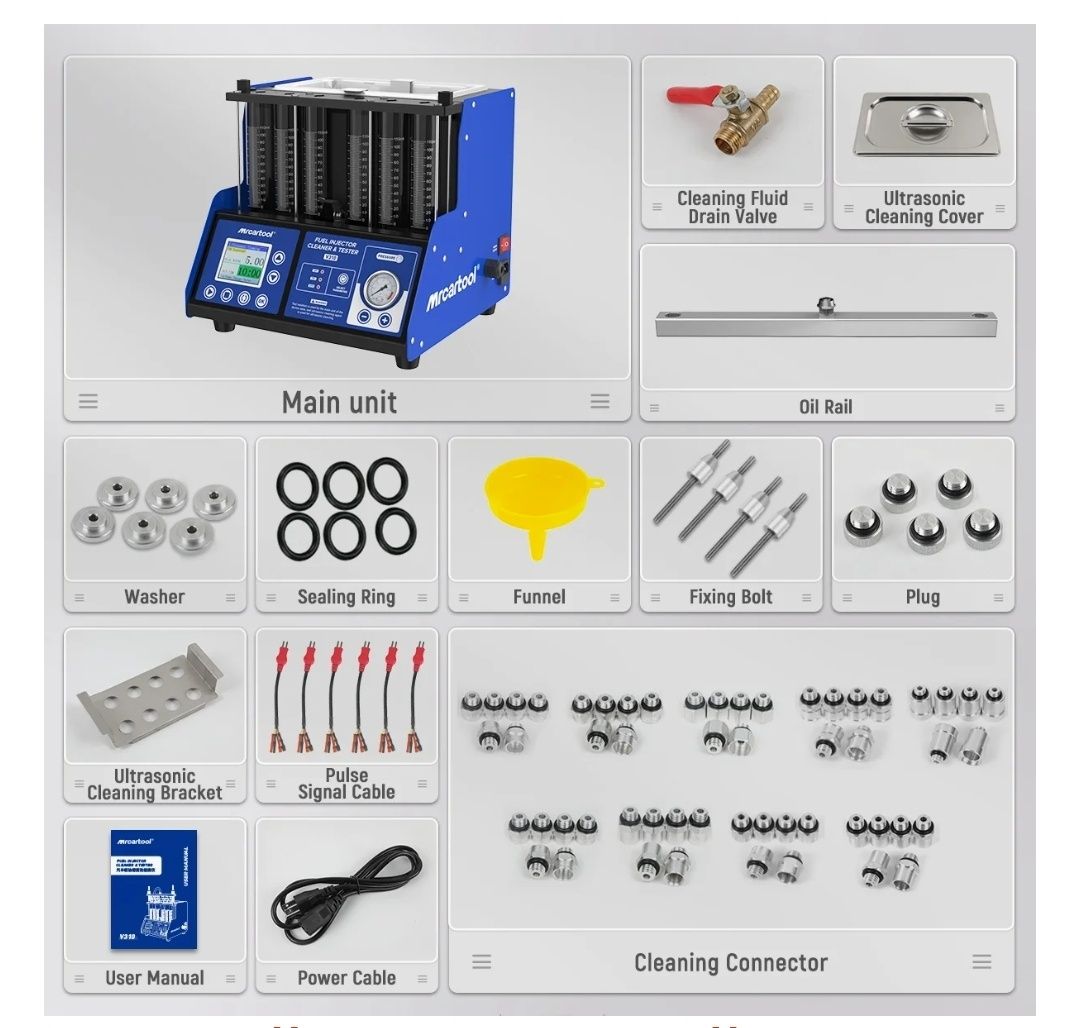 Аппарат для чистки форсунок MRCARTOOL V310 GDI, MPI, Piezo,