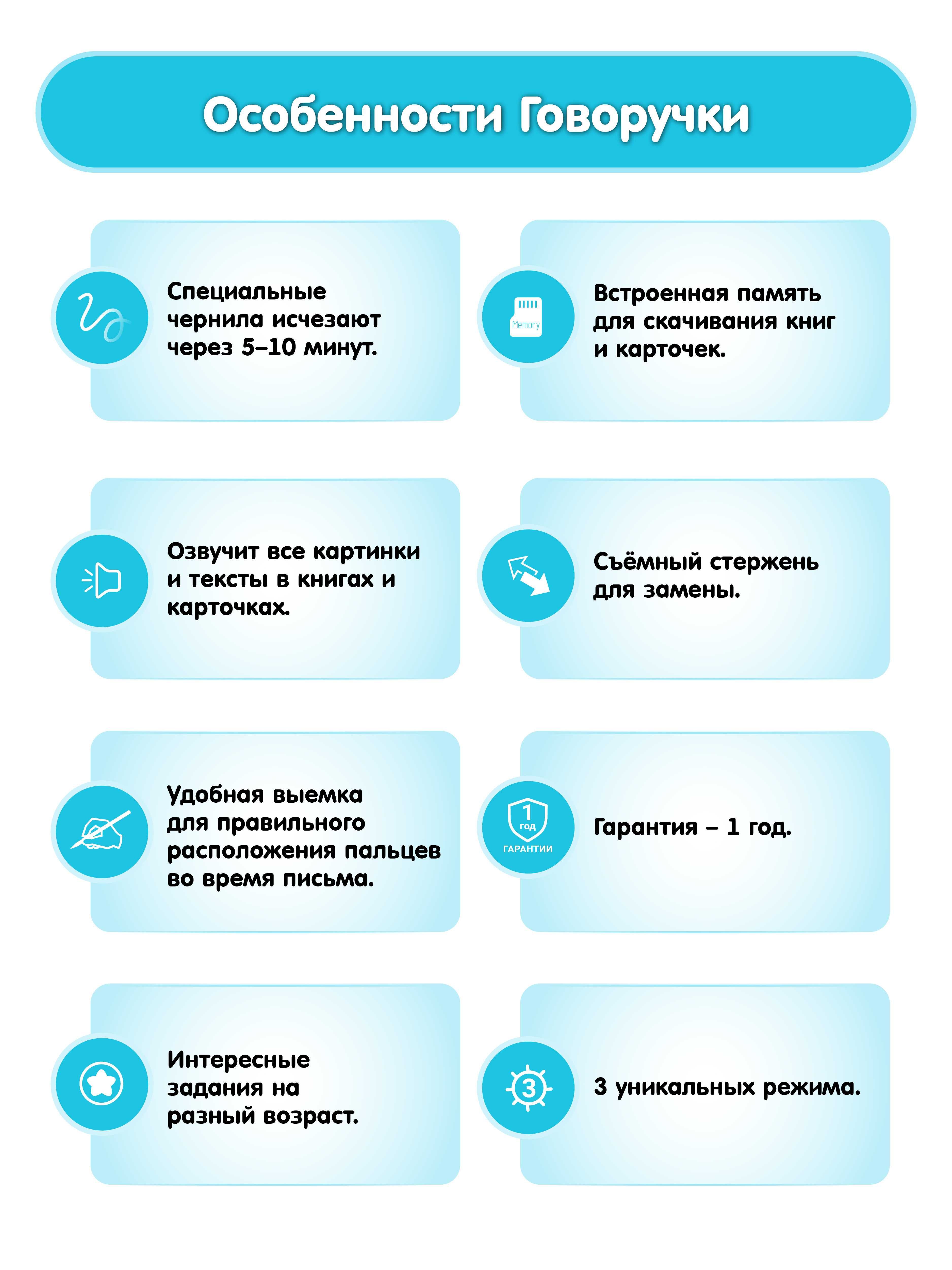 Говоручка тренажер для письма - Интерактивная умная ручка Розовая