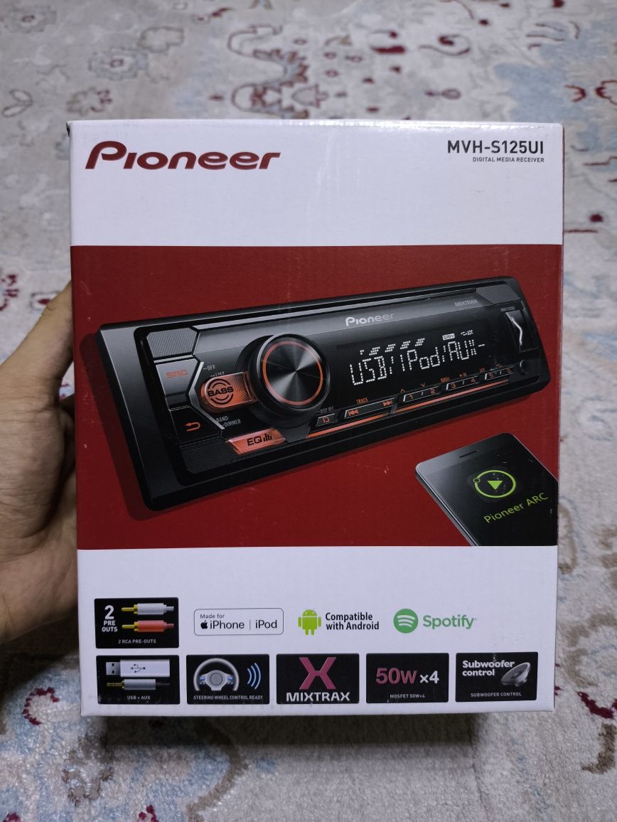 Магнитола Pioneer - S125UI 1DIN. Оригинал. Новый.