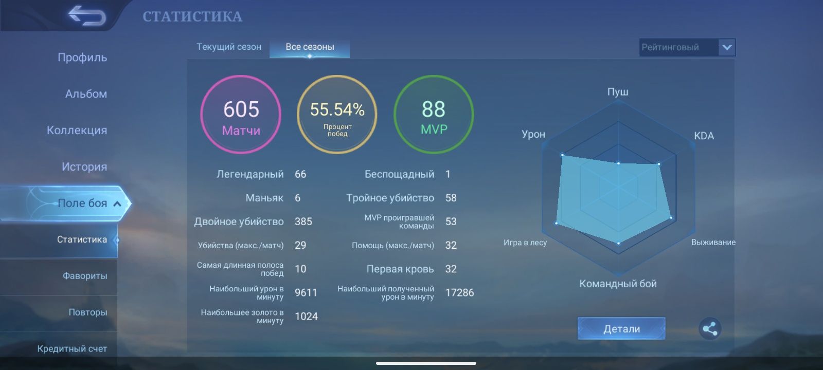 Продаётся аккаунт Mobile Legends: Bang Bang.