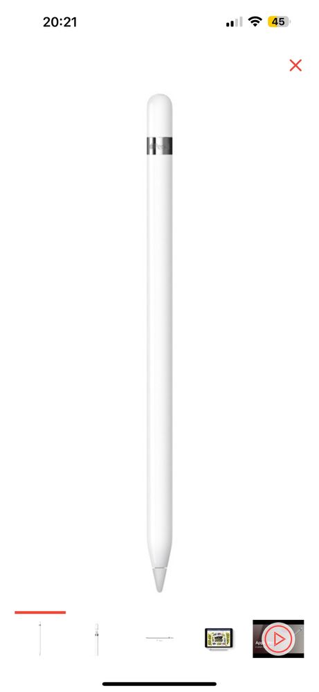 Стилус Apple Pencil 1st Generation белый