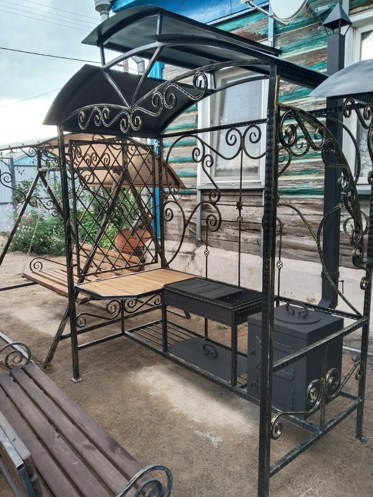 Качели садовые, беседки, скамейки