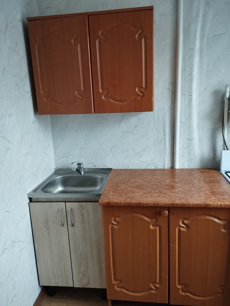 Кухонный шкаф и посудамоичная раковина