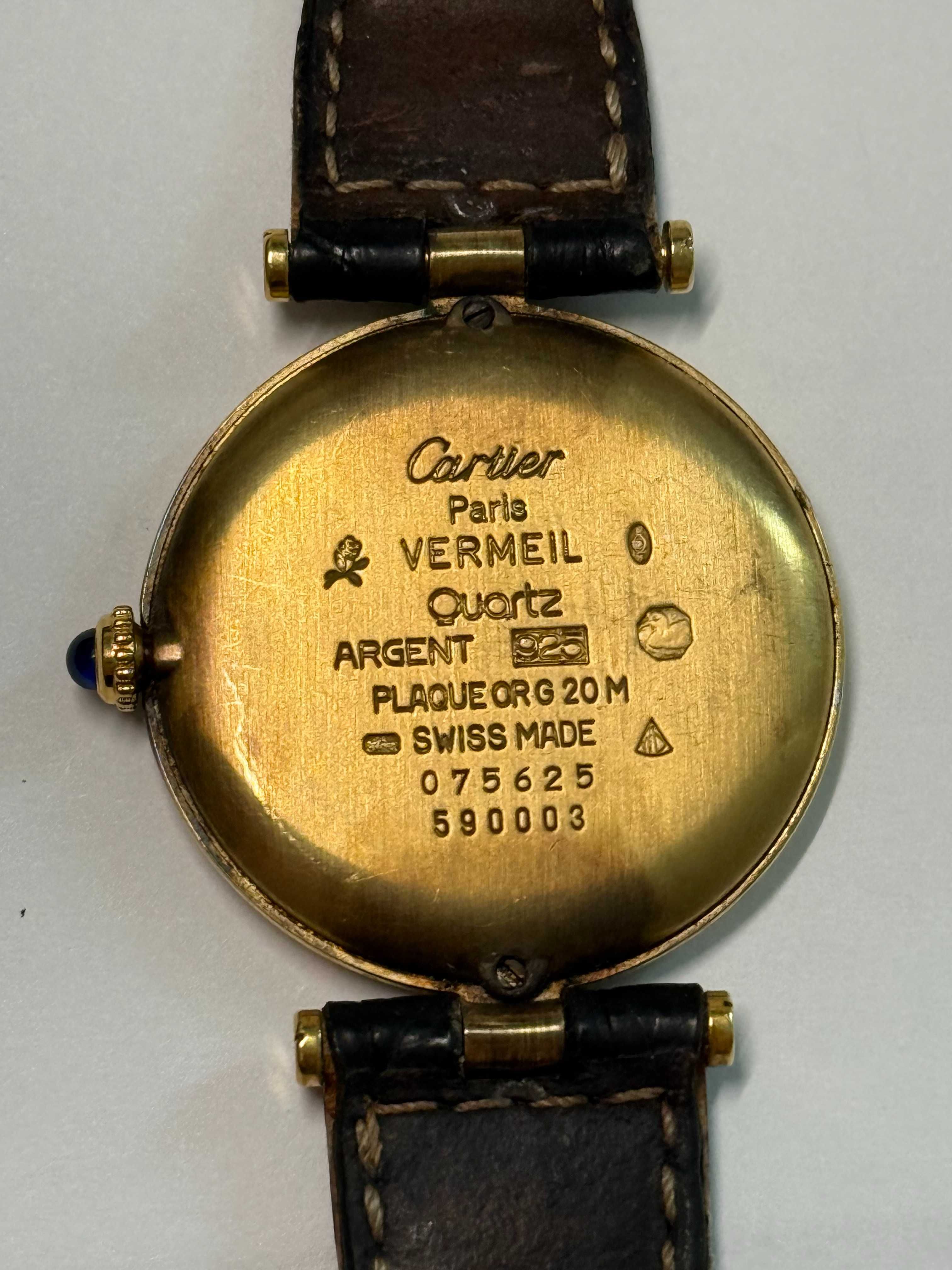 Часы CARTIER Vermeil винтажные унисекс