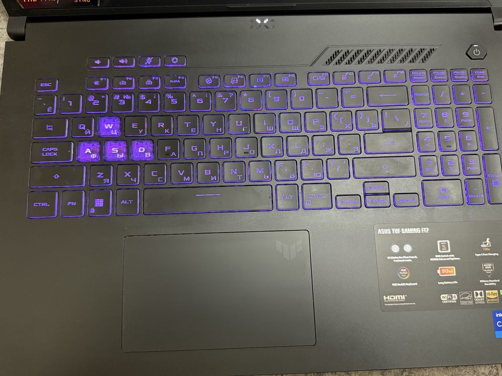 Asus TUF F17 core i7/4050/ продажа-обмен
