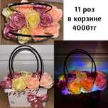 Светящие букеты ручной работы, цветы из атласных лент, бабочки