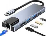 Переходник Type C RJ-45 адаптер, конвертер LAN 10/100Mbps, USB 3.0