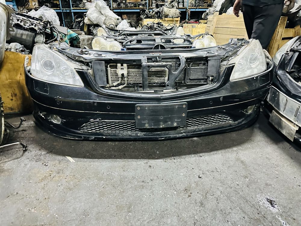 W209 w221 ноускат авторазбор мерседес бу запчасть бампер фары радиатор