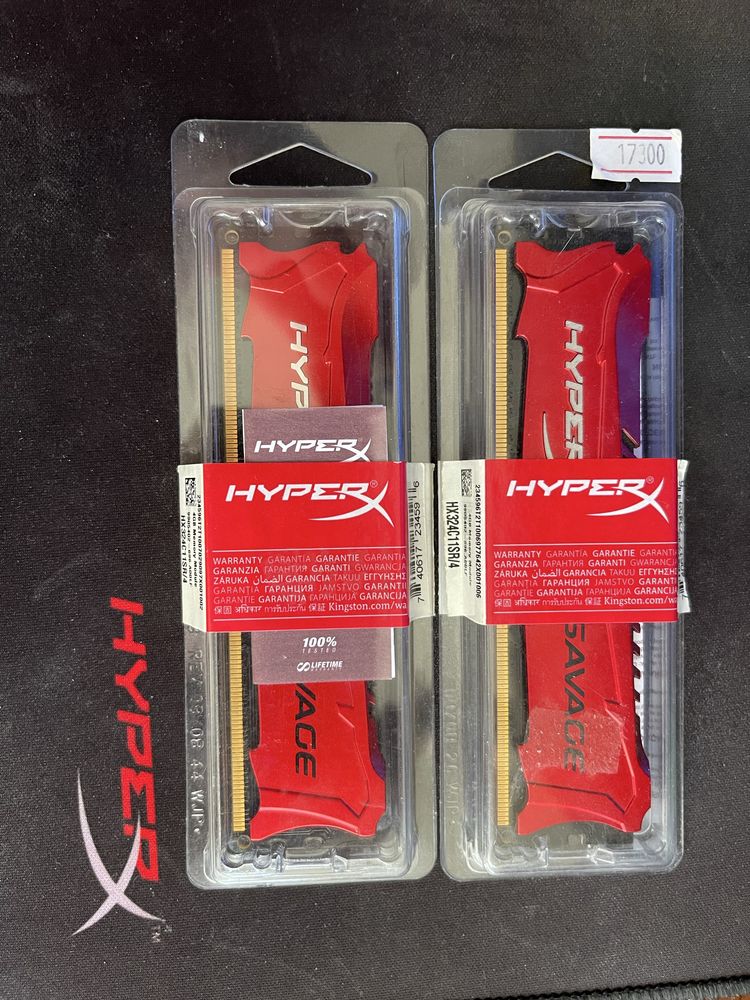 DDR-3 Kingston HyperX Savage!, 2x4Gb Kit, 2400 МГц.