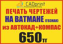 Распечатка на ВАТМАНЕ гознак. Самые низкие цены в Астане