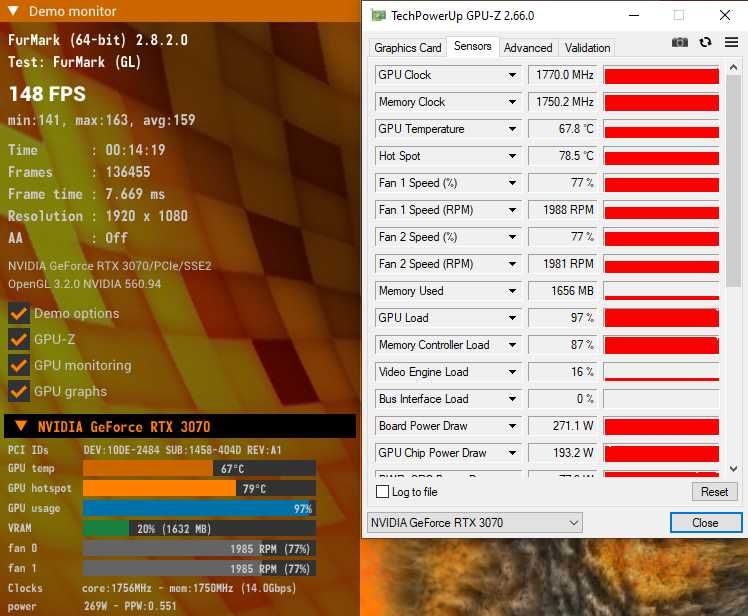 Видеокарта Gigabyte RTX 3070 Vision OC