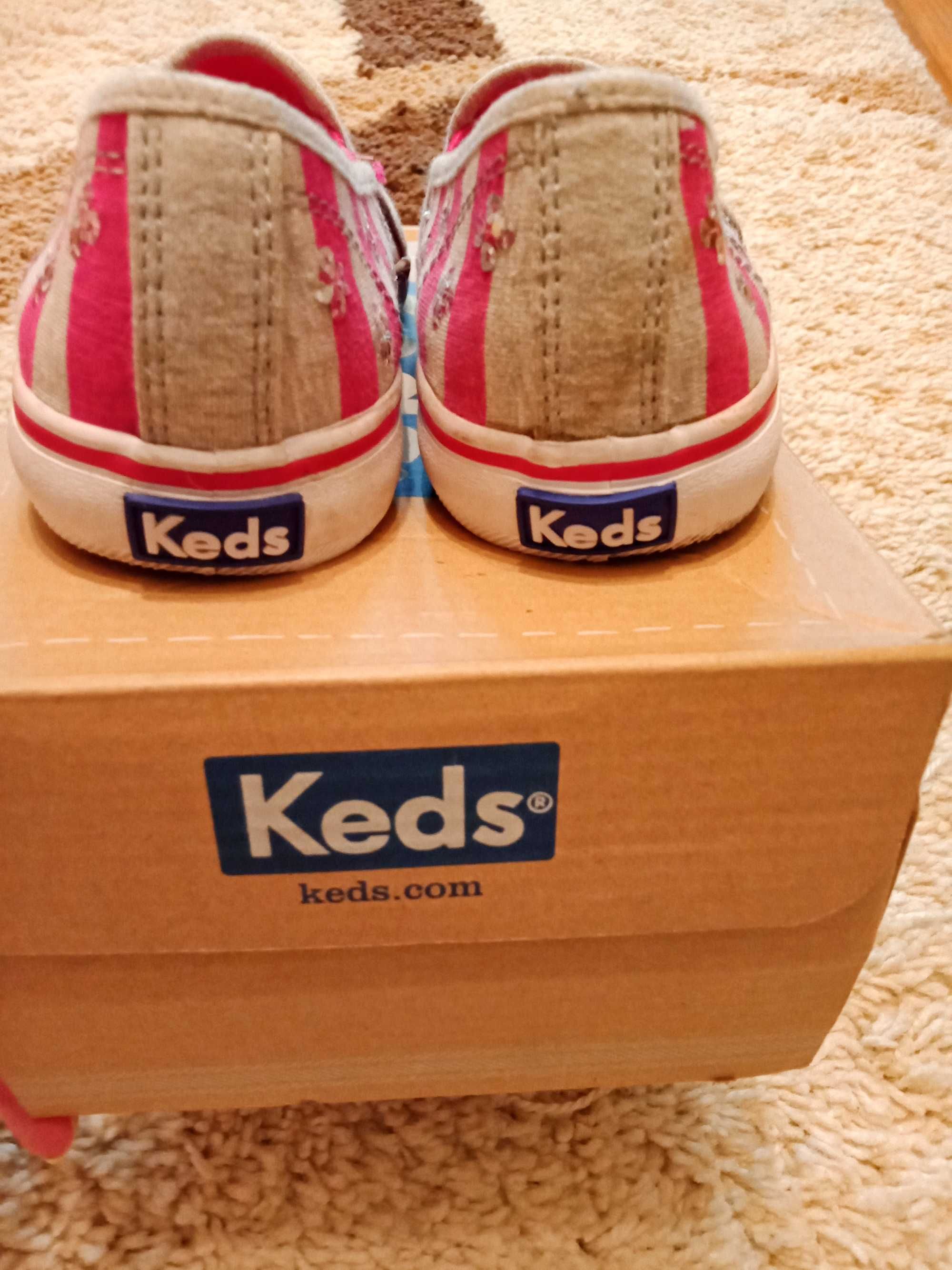 Срочно новые брендовые летние слипоны Keds на девочку 31 размер.