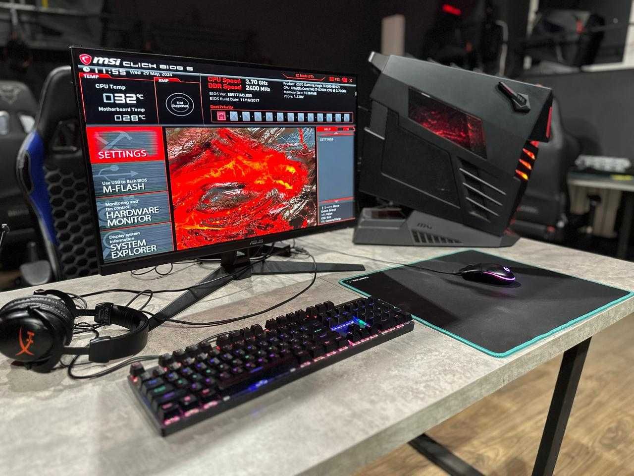 Продам игровой компьютер с монитором 170 гц, core i7-8700K, RTX 2080