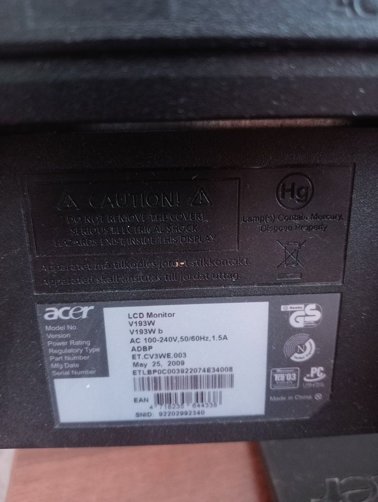 ЖК Монитор Acer 19 дюймов