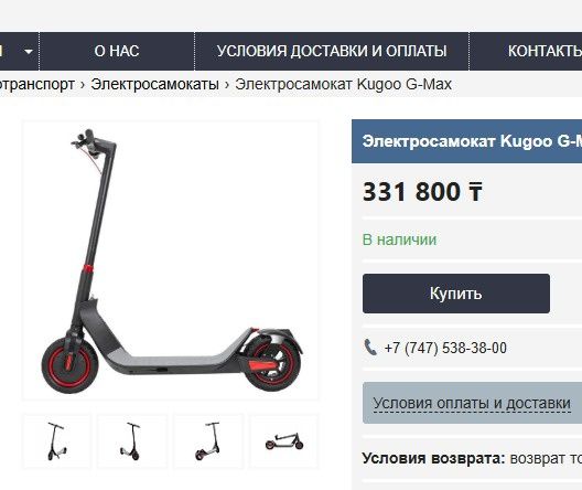 Электросамокат Kugoo G-Max