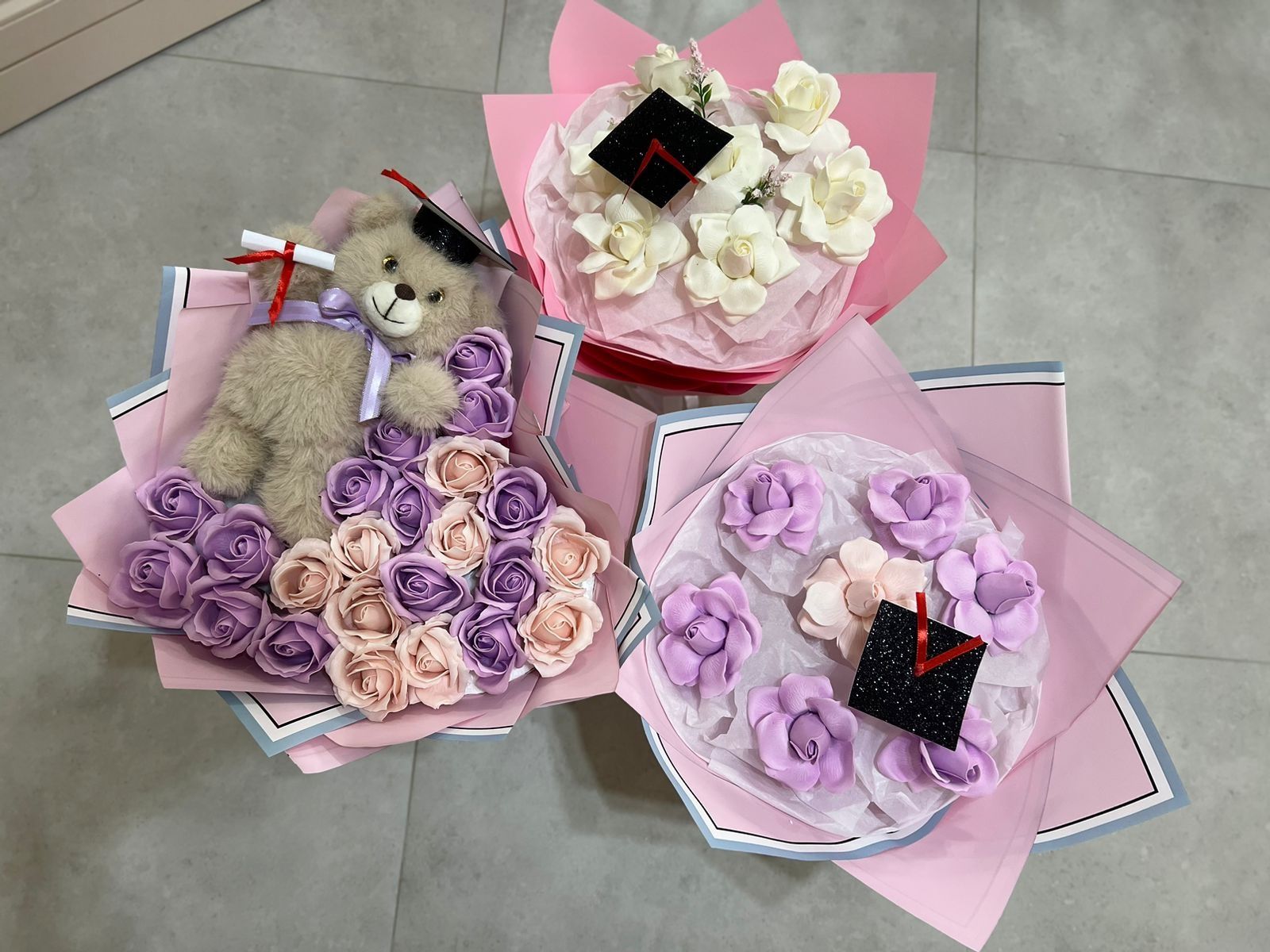 Букет из мыльных роз