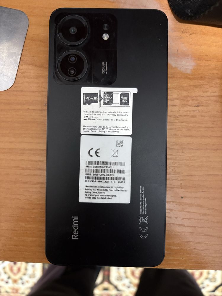 Телефон Redmi c13 срочно продоется телефон новый 3 месеца назад покупа