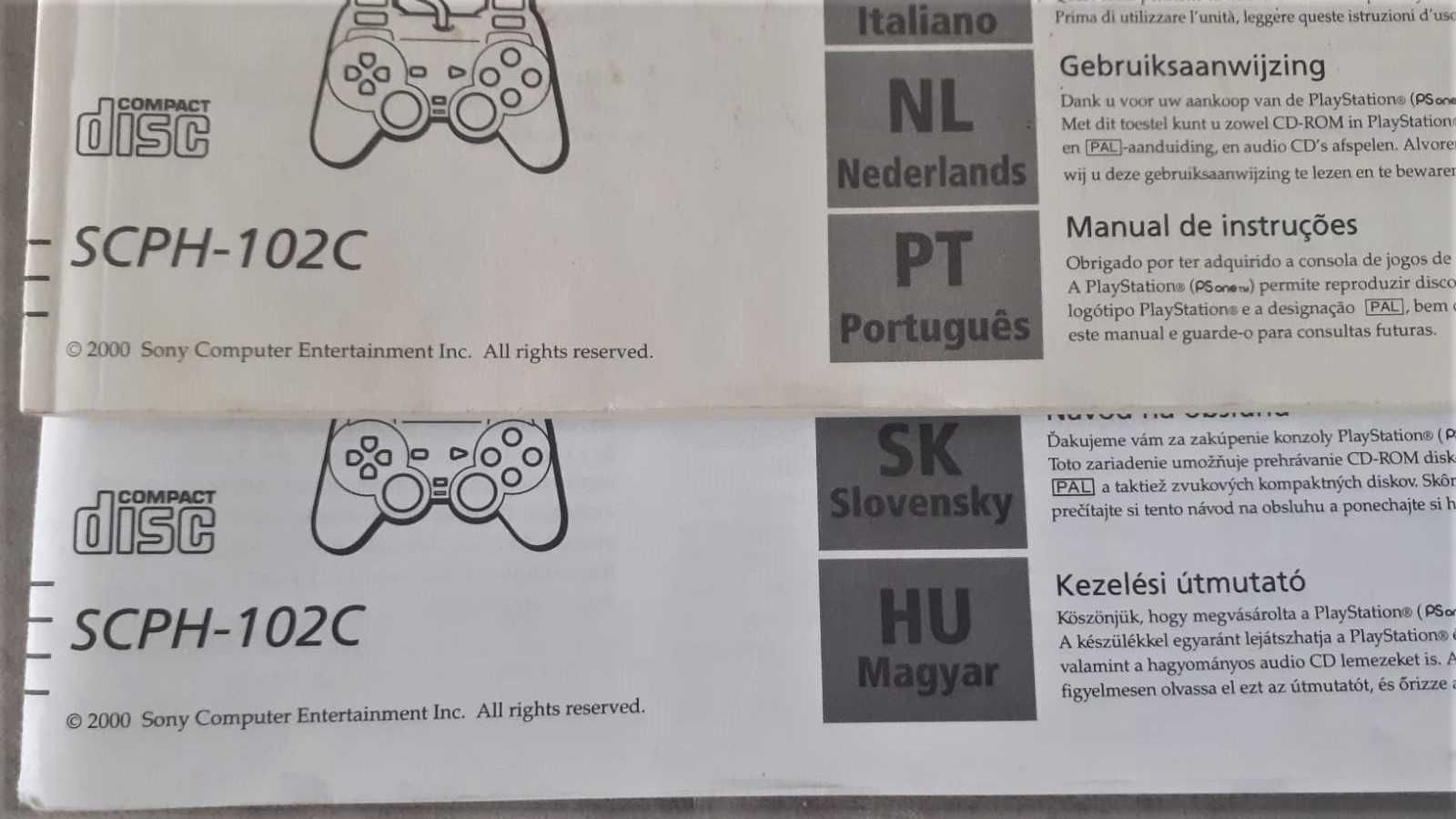 Sony playstation (ps one) SCPH-102C. 2000г. \Только инструкция\