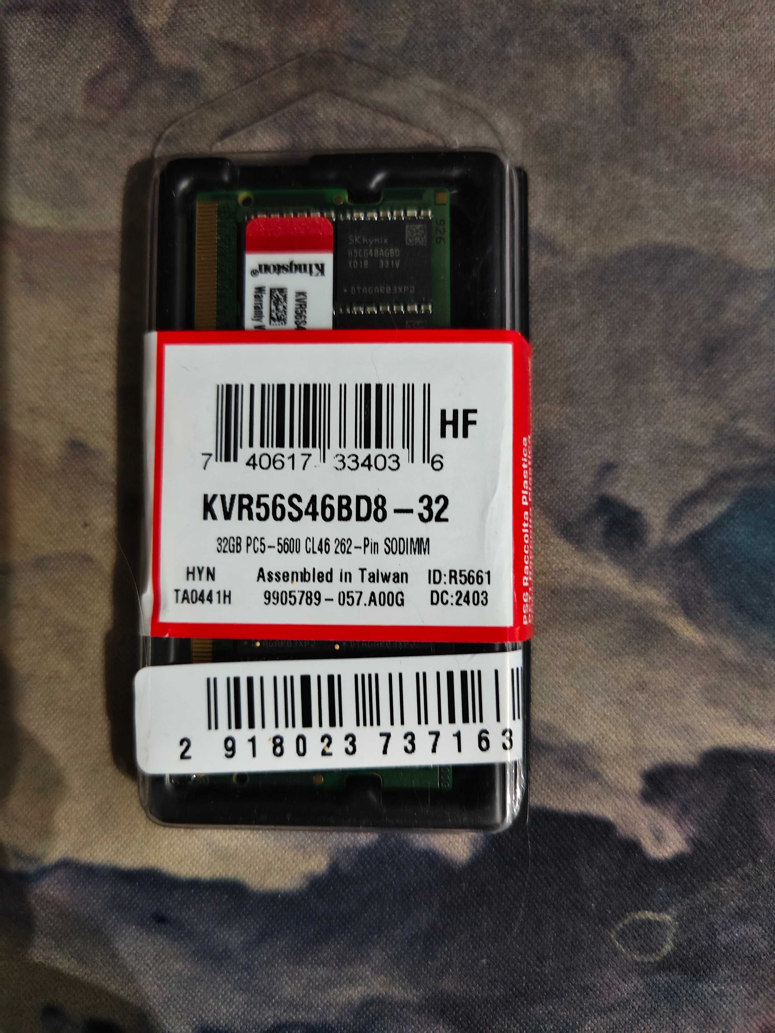 Оперативная память Kingston KVR56S46BD8-32 32 Гб