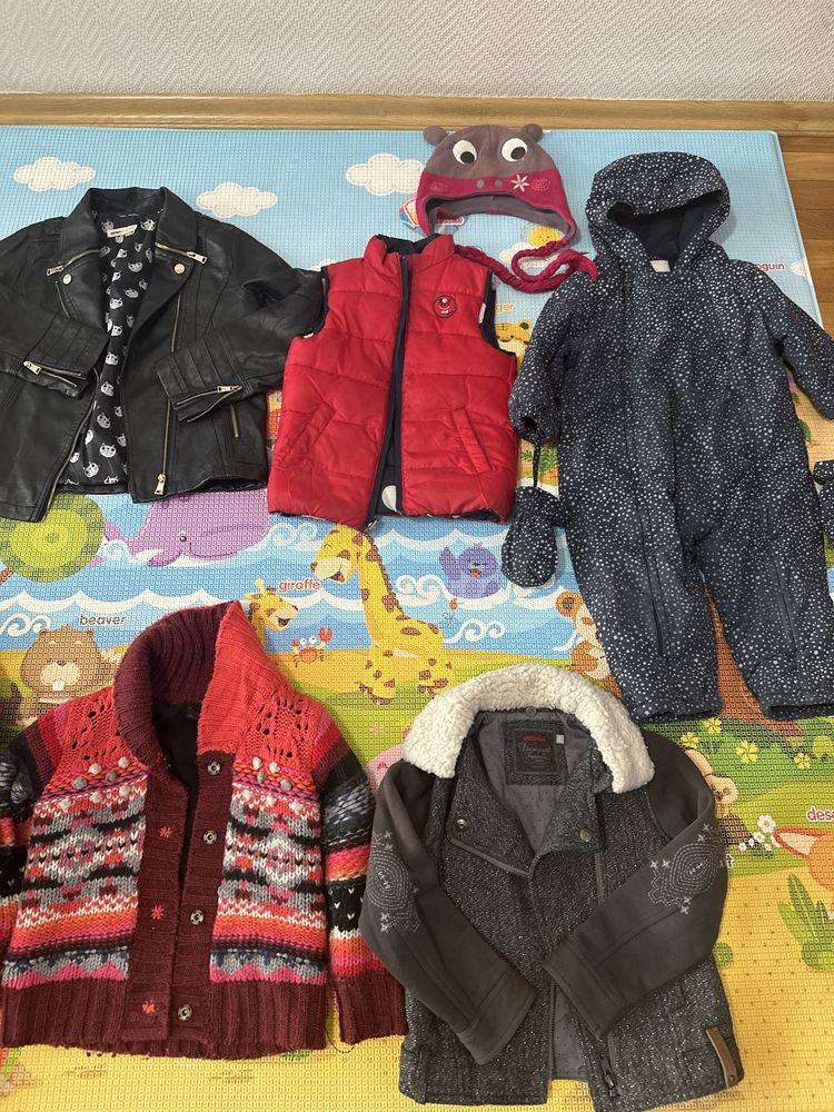 Продам теплые вещи для девочки